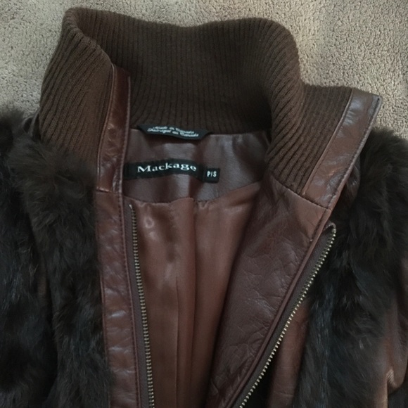 Rare MACKAGE leather bomber jacket size S - Picture 7 of 7